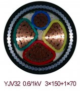 YJV32铜芯交联聚乙烯绝缘聚氯乙烯护套钢丝铠装电
